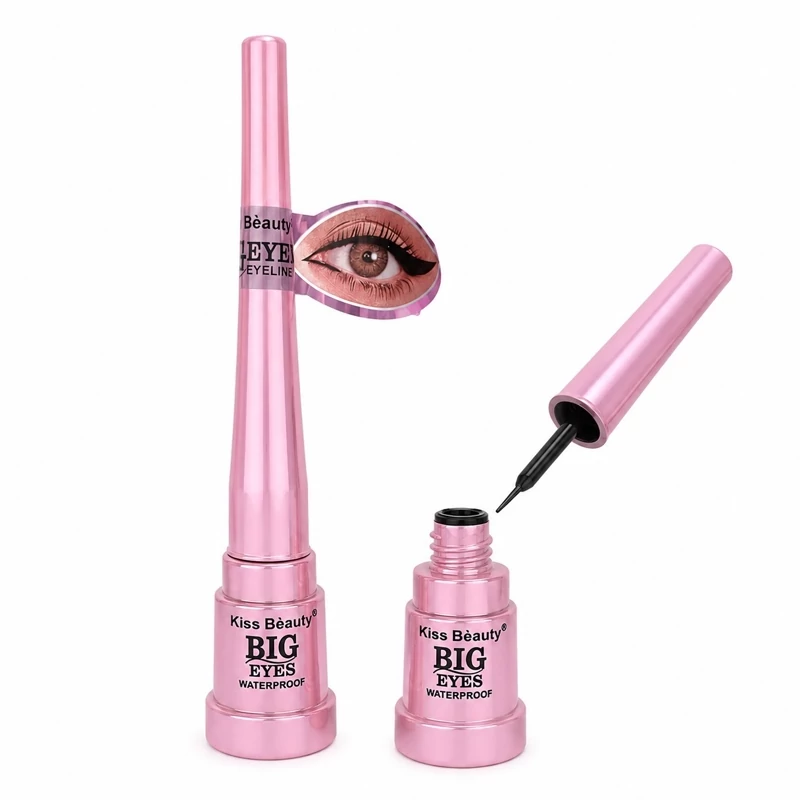 خط چشم مایع مشکی kiss beauty