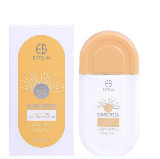 کرم ضدآفتاب استلین Estelin مدل رنگی مات SPF100 | ضدآفتاب رنگی با فینیش مات