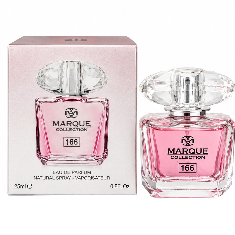ادوپرفیوم زنانه ورساچه برایت کریستال مارک کالکشن Marque Collection مدل 166 با رایحه خنک، گلی و شیرین 25 میلی‌لیتر