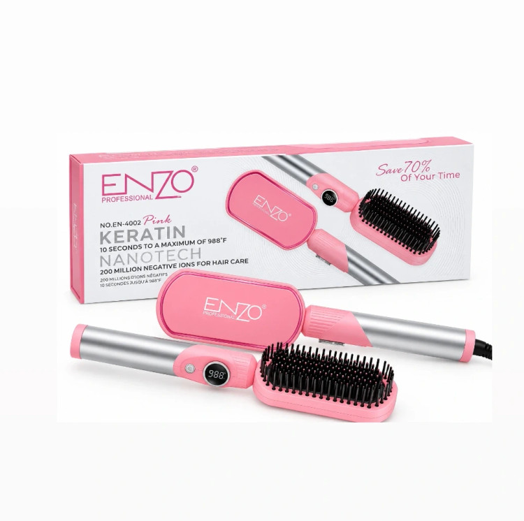 برس حرارتی مو انزو ENZO Professional مدل EN-4002 | گرمشدن سریع، یون منفی و نمایشگر دیجیتال