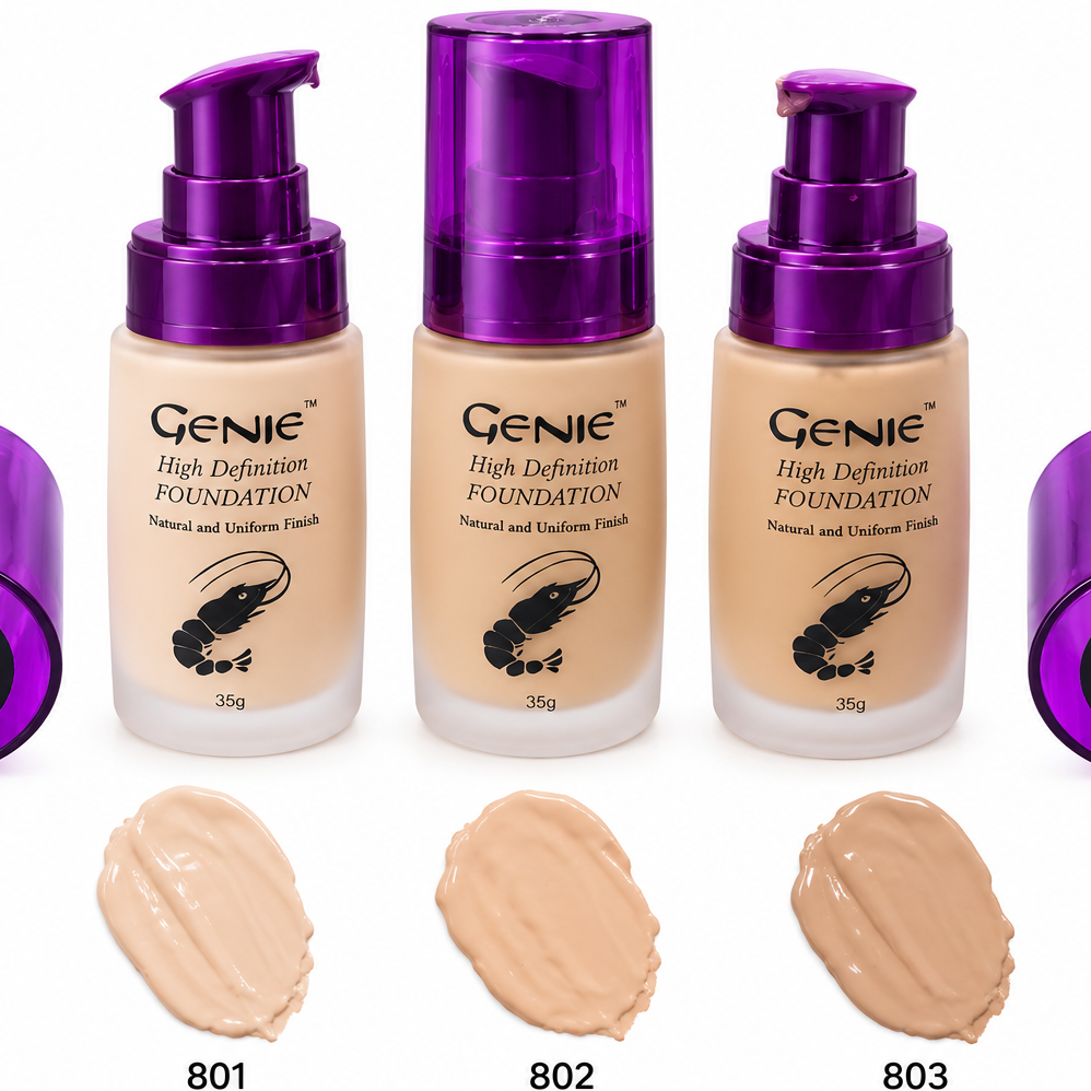 پودر جینی Genie High Definition Foundation – پوشش یکدست و جلوه صاف و طبیعی پوست | ۳ رنگ