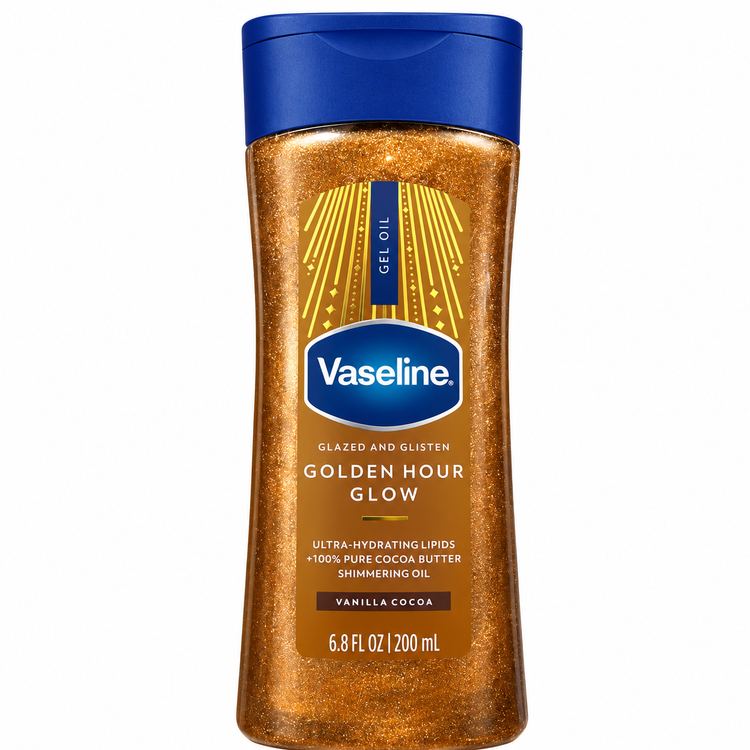 روغن ژلی شایندار بدن وازلین مدل Golden Hour Glow حجم 200 میلیلیتر | Vaseline Golden Hour Glow Gel Oil