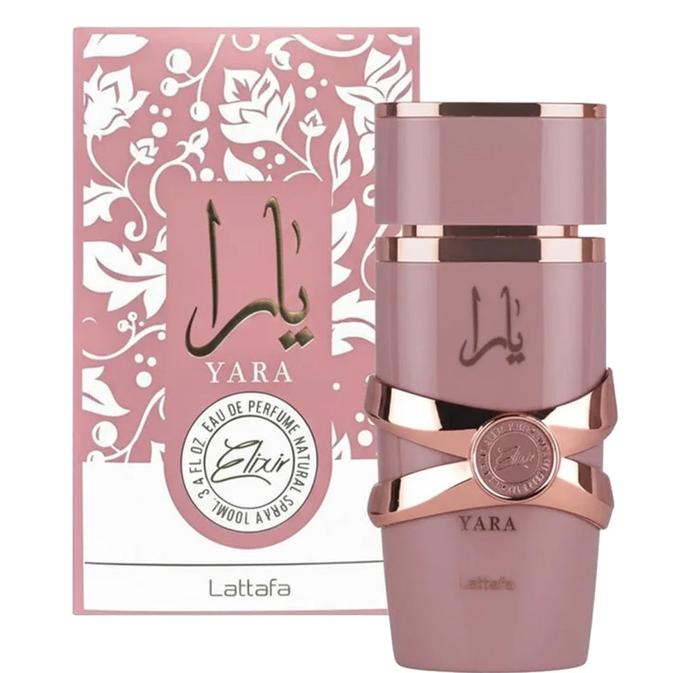 ادکلن زنانه یارا الکسیر لطافه Lattafa Yara Elixir ادوپرفیوم ۱۰۰ میل با رایحه شیرین و وانیلی