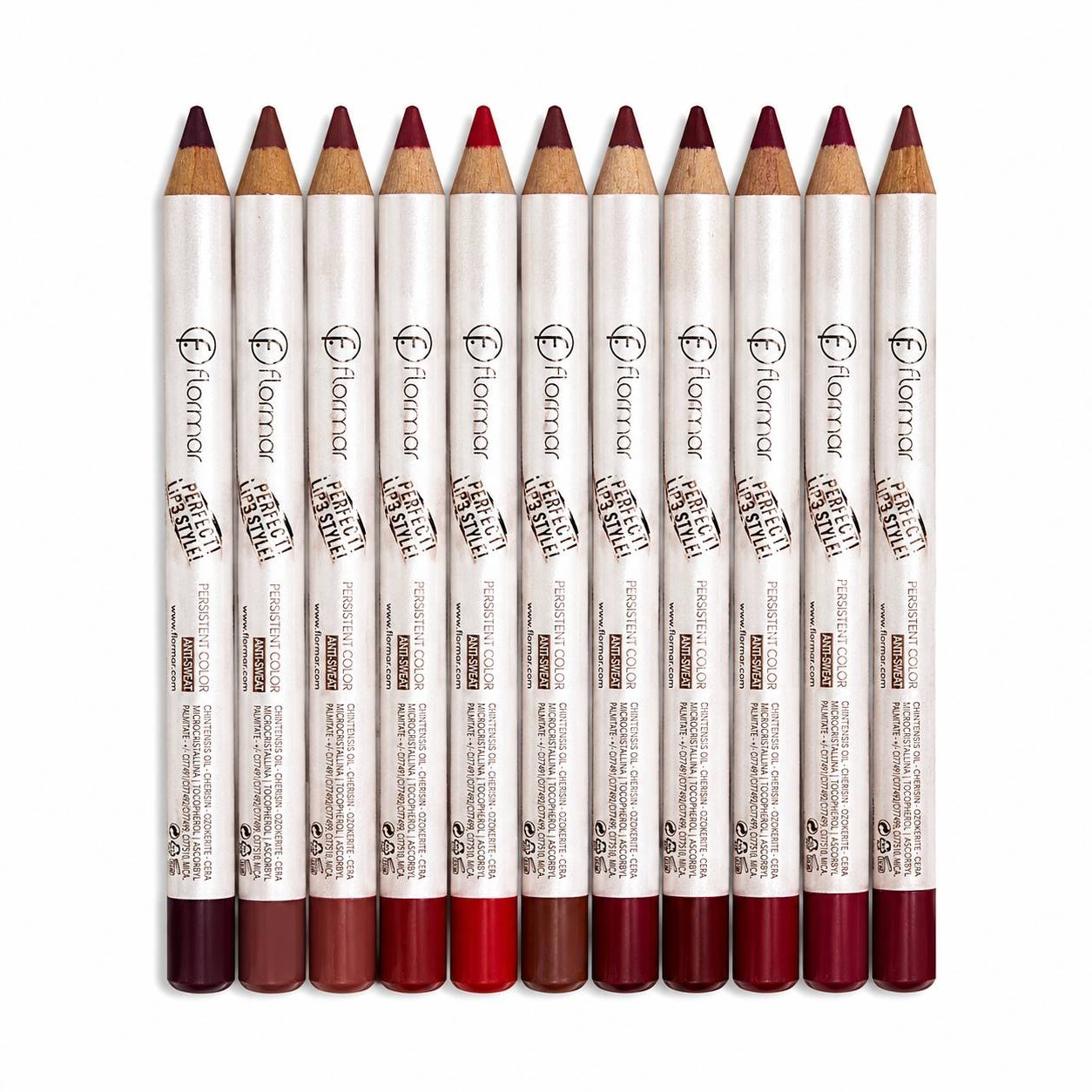 رژلب مدادی Flormar Perfect Lips Style عمده 12 بسته 12 عددی