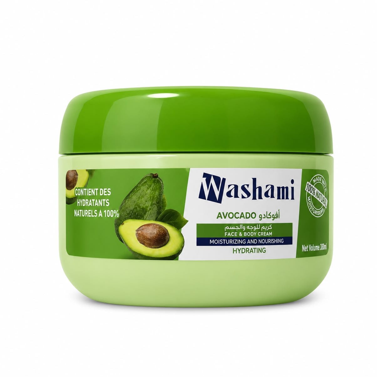 کرم مرطوب‌کننده و آبرسان آووکادو واشامی | Washami Avocado Moisturizing Cream